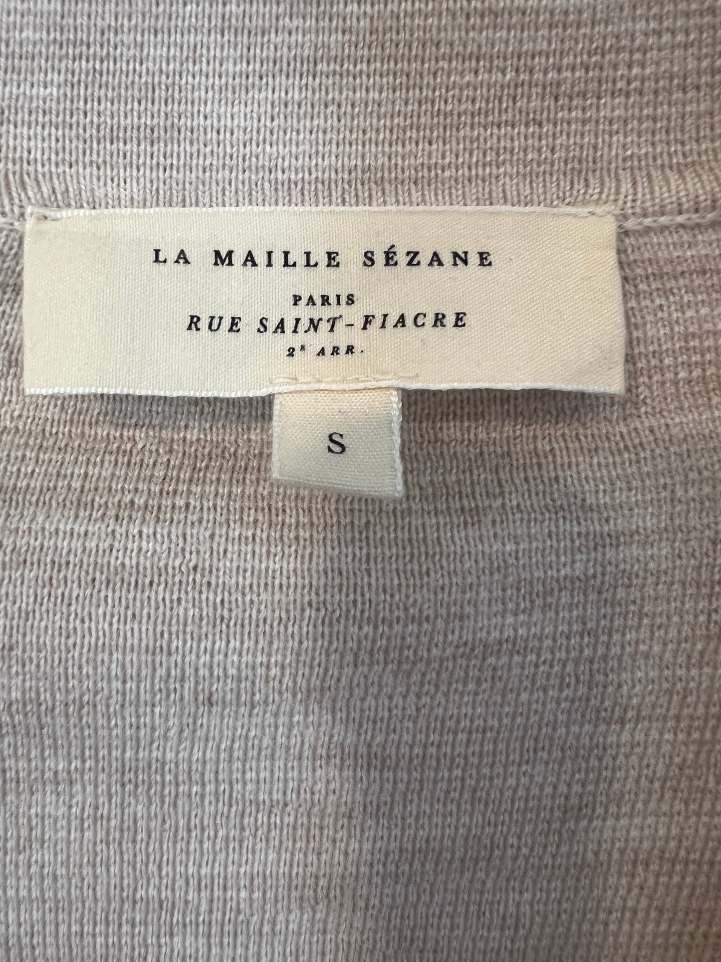 SEZANE. Chaqueta punto beige T.s