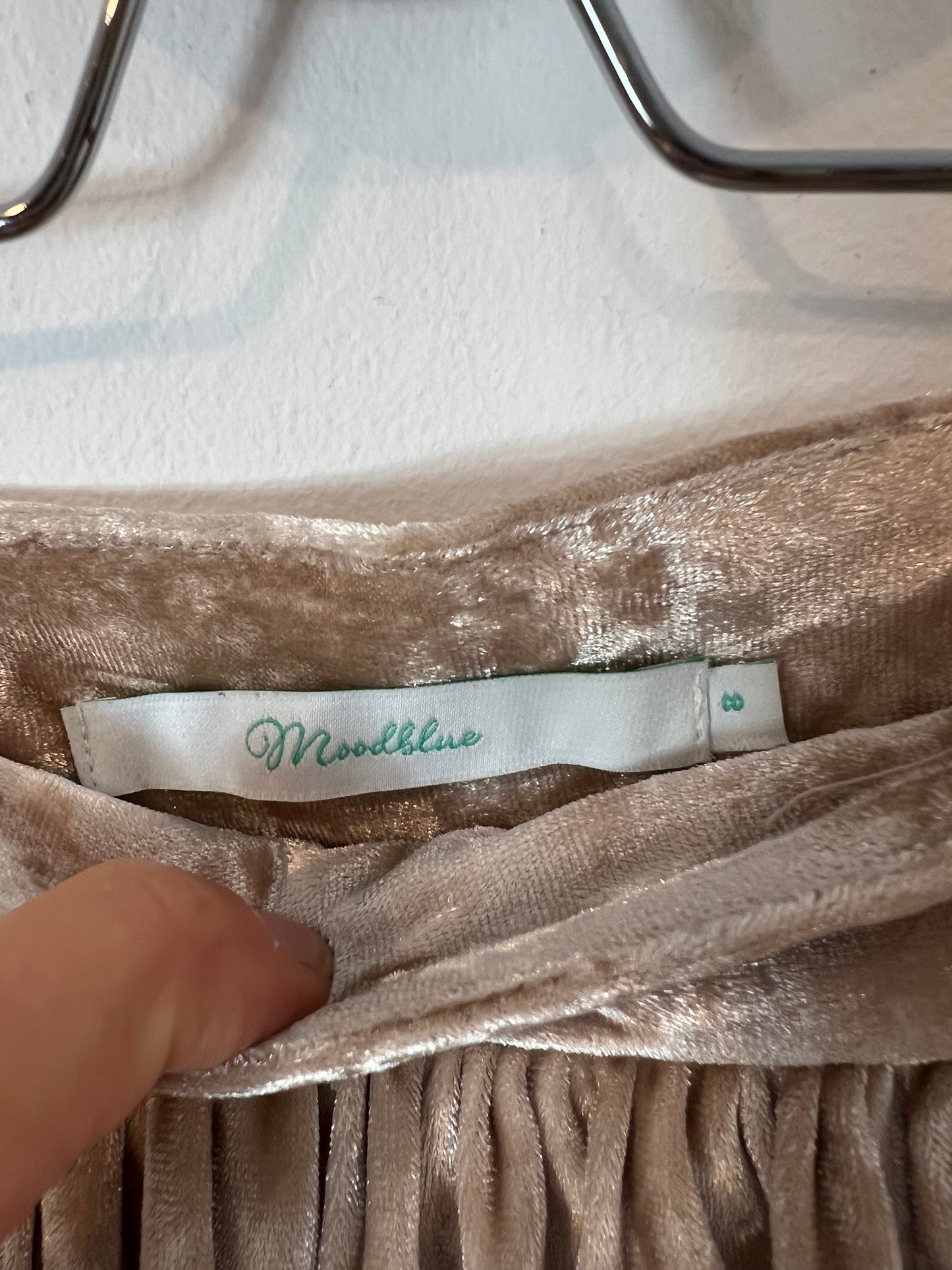 MOODBLUE. Falda beige terciopelo. T 8 años