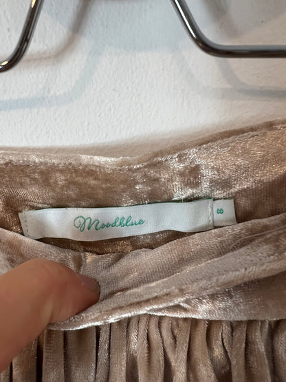 MOODBLUE. Falda beige terciopelo. T 8 años