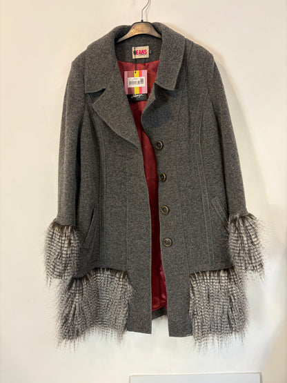 MAROLA. Mustard textured wool skirt. S/M