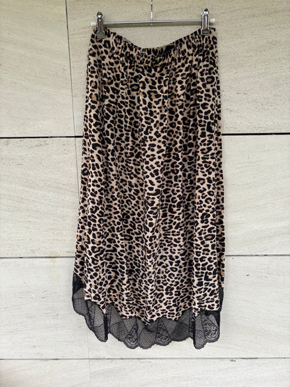 ZADIG&VOLTAIRE. Falda midi animal print asimétrica