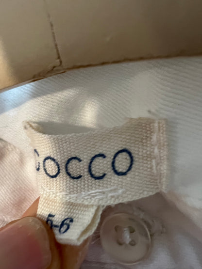 GOCCO. Camisa blanca cuello mao. T 5-6 años