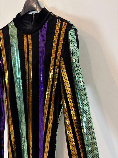 ZARA. Vestido negro lentejuelas T.s