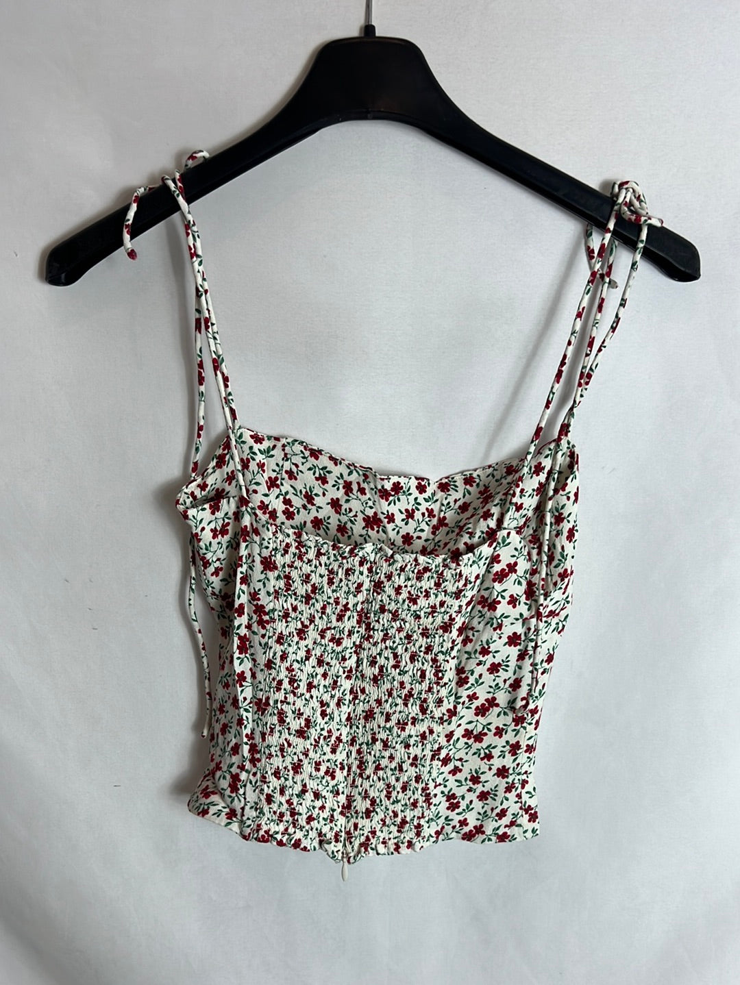 REFORMATION. White mini flower top. T 0 (XS)