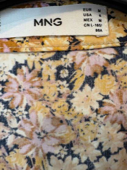 MANGO. Blusa estampado flores. T M