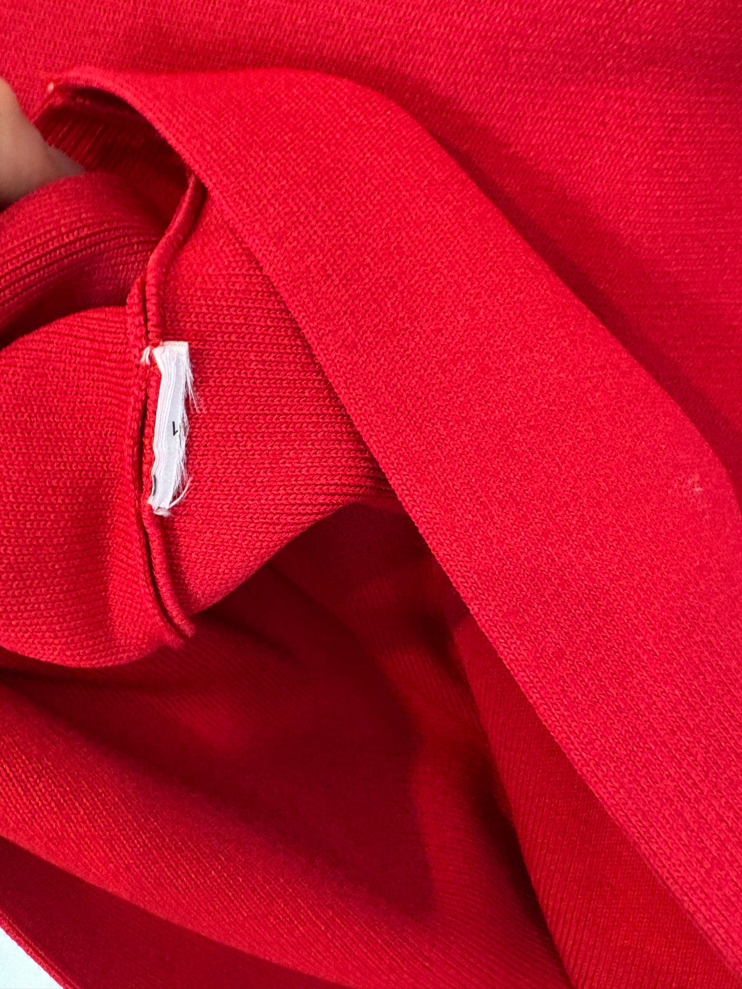ZARA. Falda roja punto elástico. T S