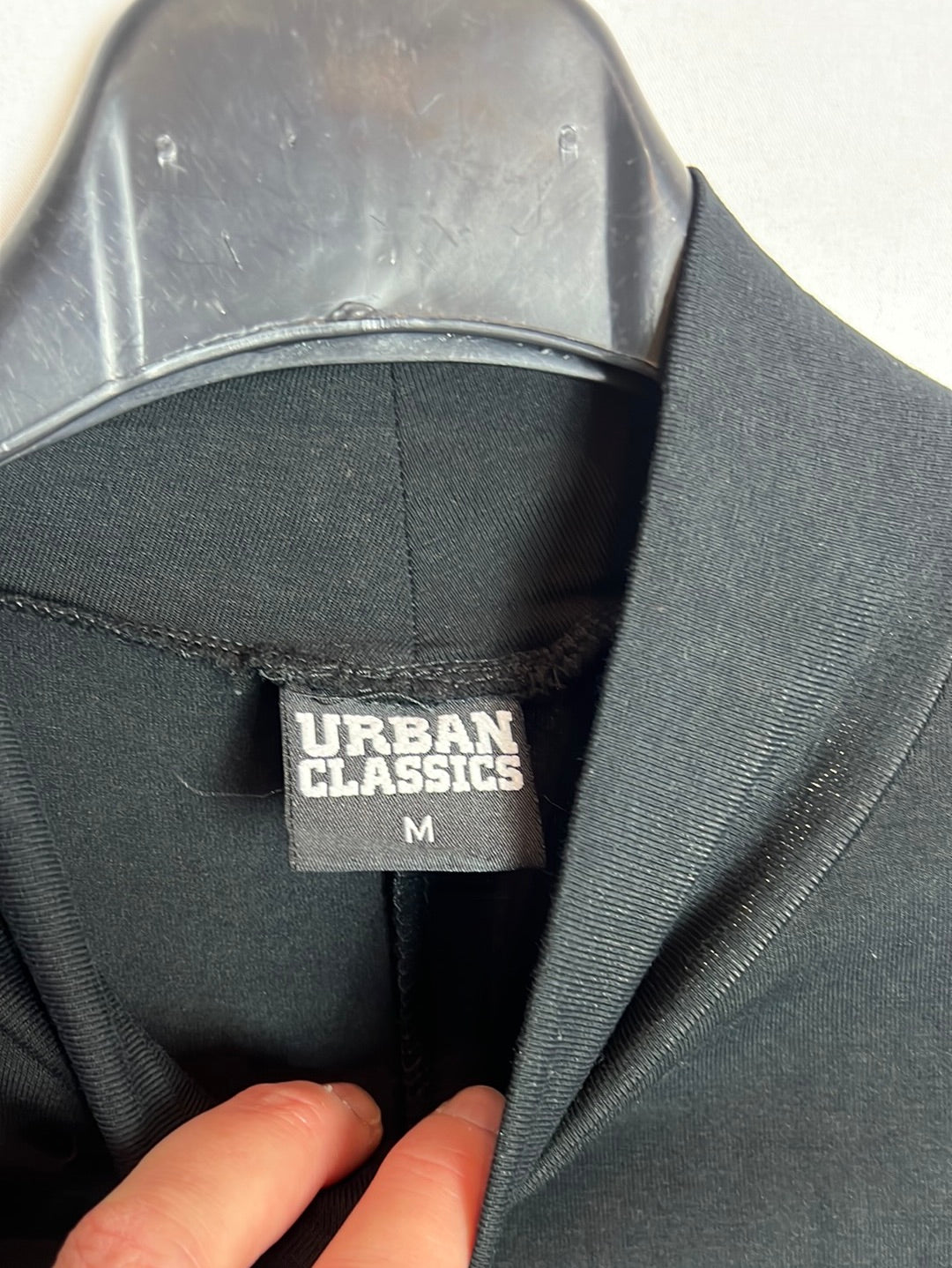 URBAN CLASSICS. Black elastic midi dress. TM