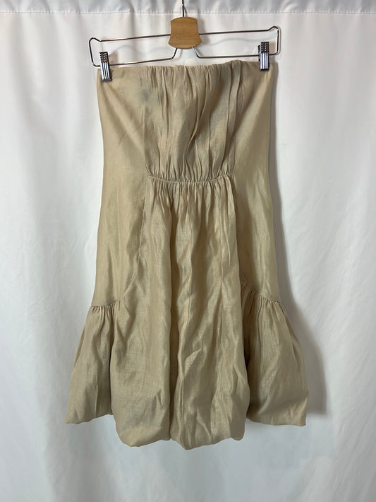 CARLA RICCIARDI. Strapless silk dress. TS