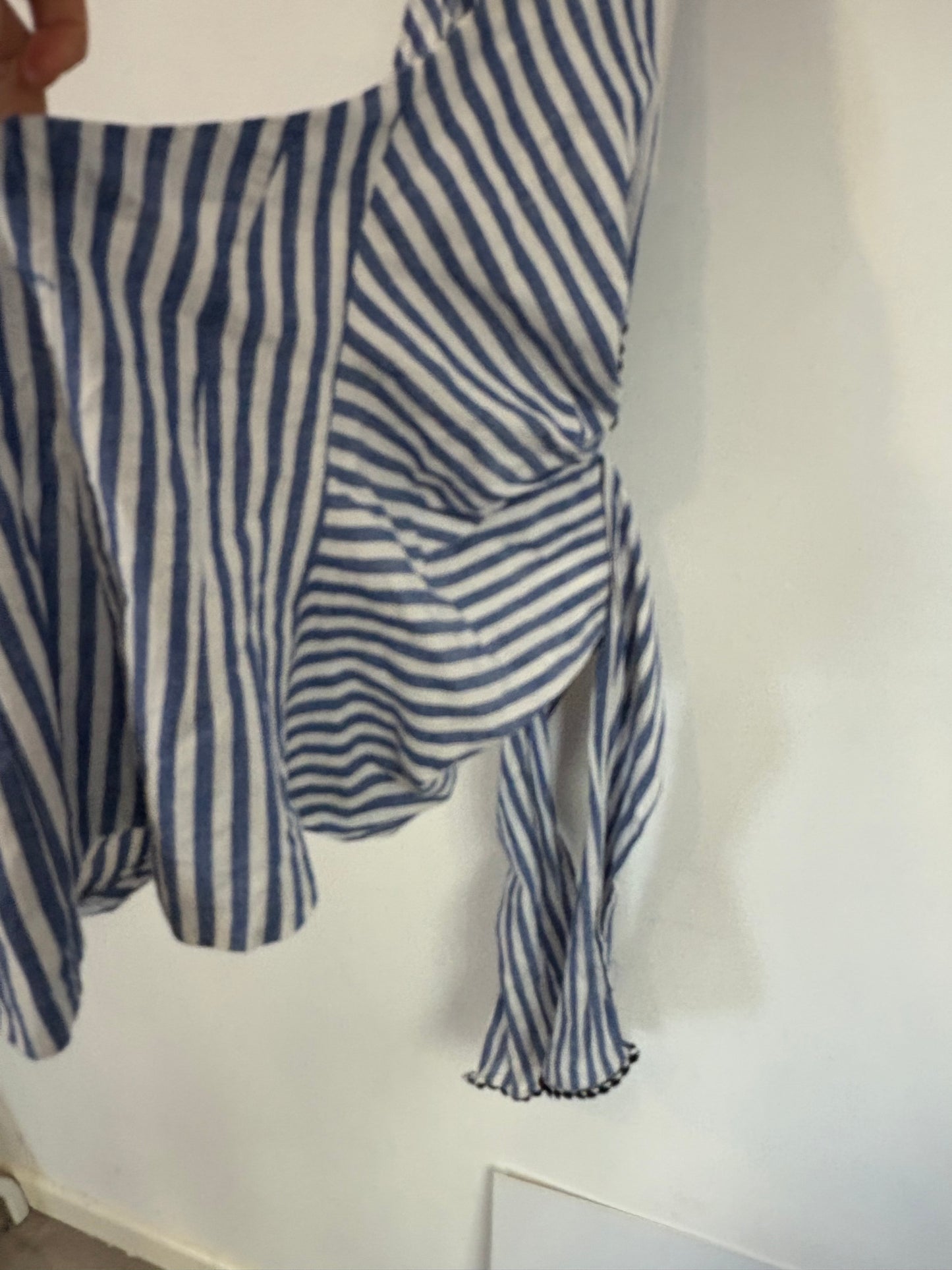 ZARA. Top rayas mezcla al cuello