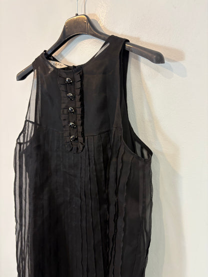 PAUL & JOE. Vestido corto negro textura