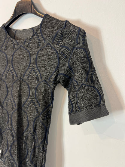 WOLFORD. Gray elastic printed bodysuit. T.S.