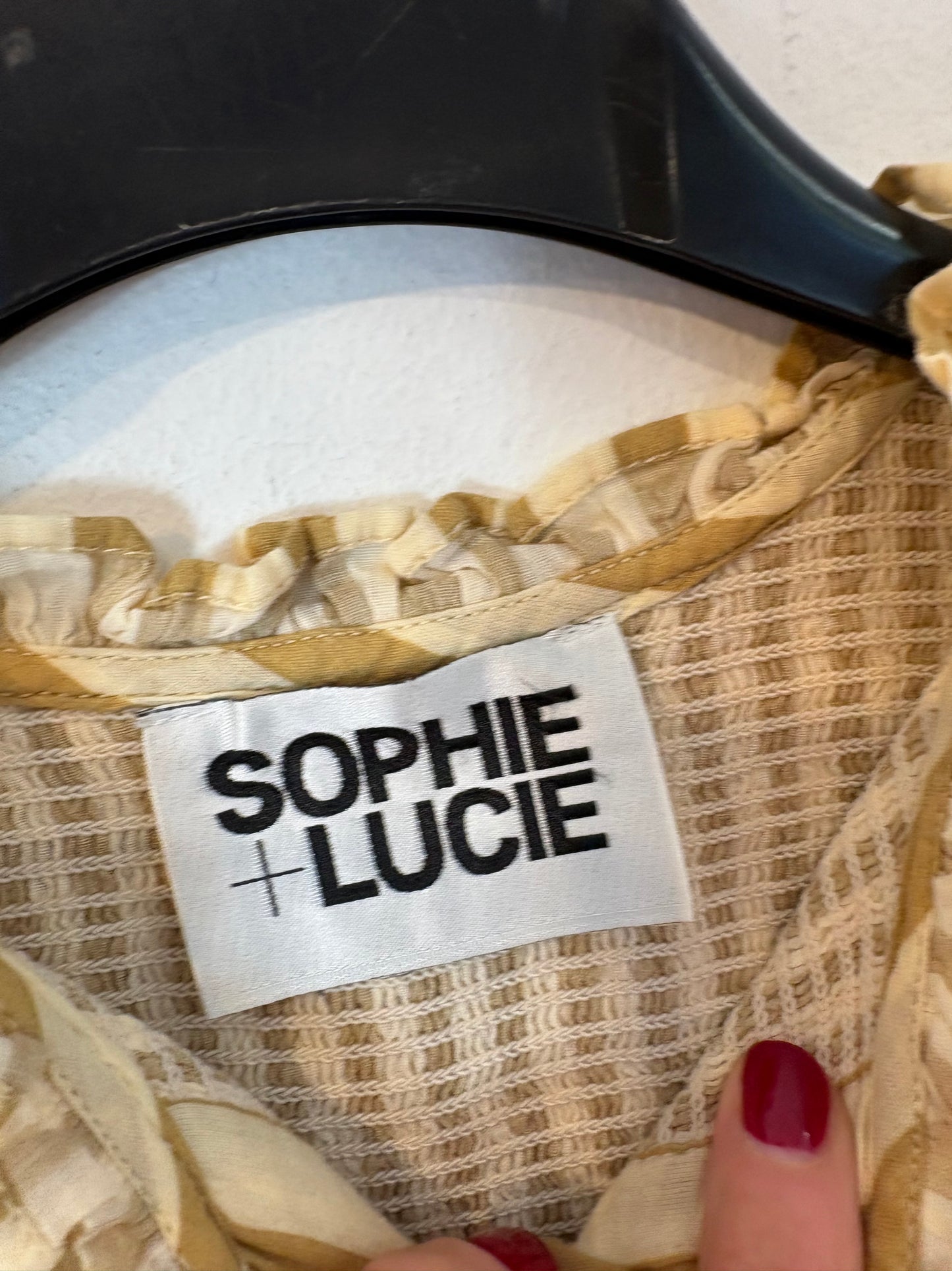 SOPHIE & LUCIE. Blusa rayas y nido de abeja