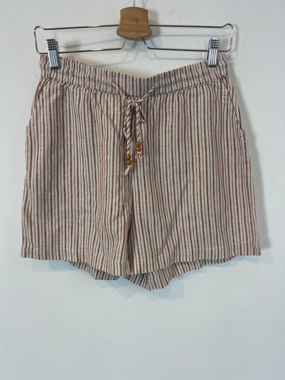 TEX. Striped flowing Bermuda shorts. TM