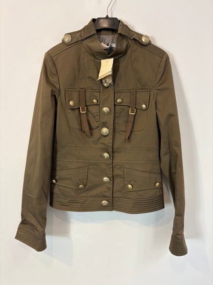 PINKO. Chaqueta verde bolsillos