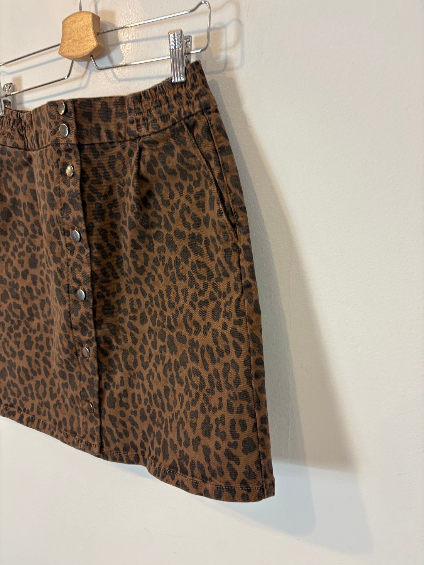 MAISON 123. Falda denim anima print. T 36