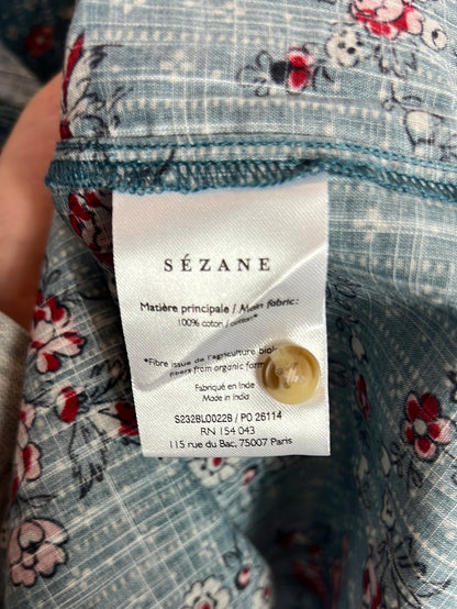 SÉZANE. Camisa algodón estampada. T 34
