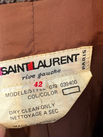 SAINT LAURENT. Americana cuadros lana