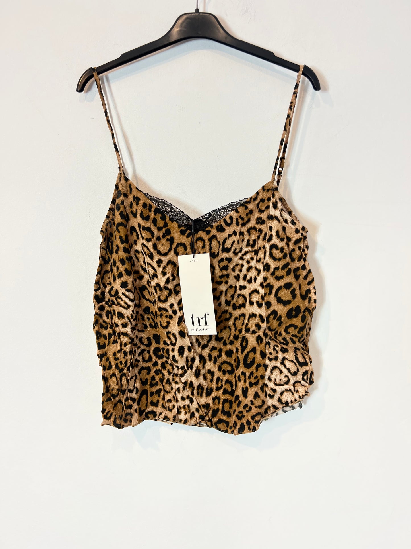 ZARA. Top animal print lencero. T S