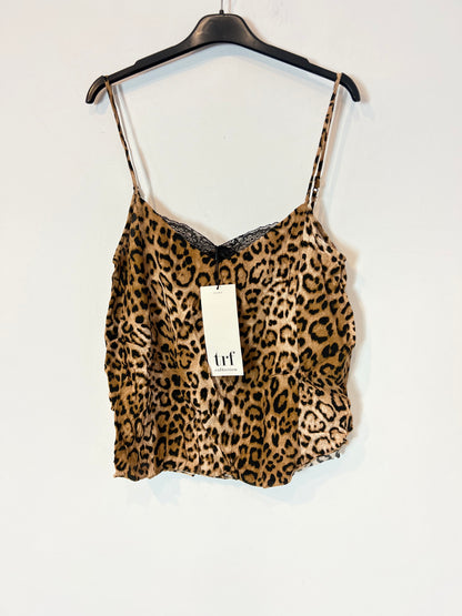 ZARA. Top animal print lencero. T S