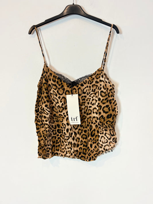 ZARA. Top animal print lencero. T S