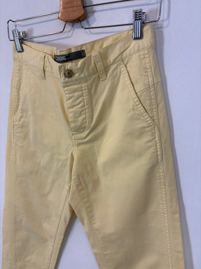 ZADIG & VOLTAIRE. Pantalón amarillo claro abotonado