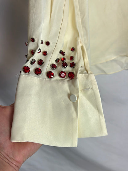 ZARA. Vanilla blouse with rhinestones. TM