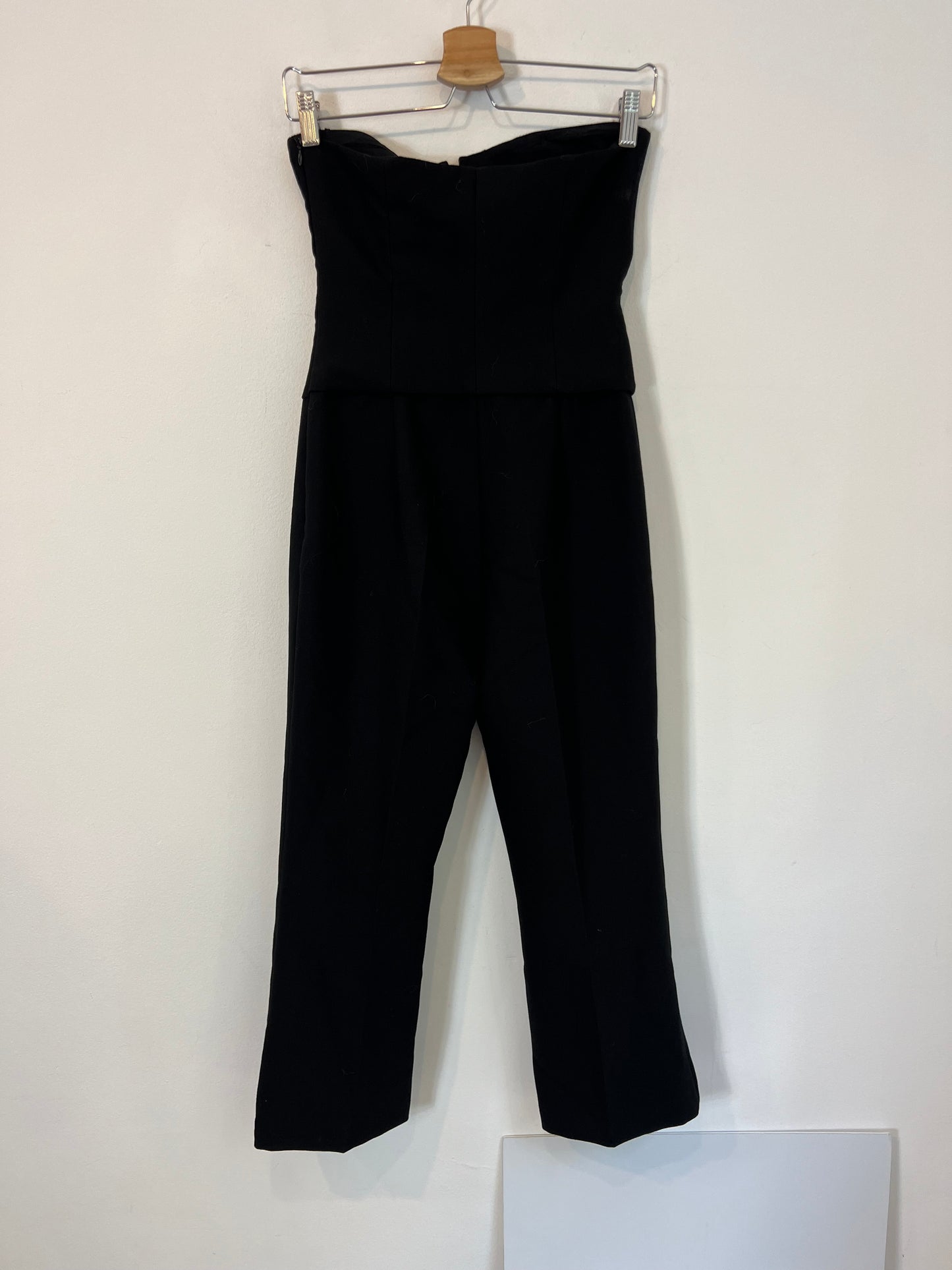 ZARA. Mono largo negro lazos. T S