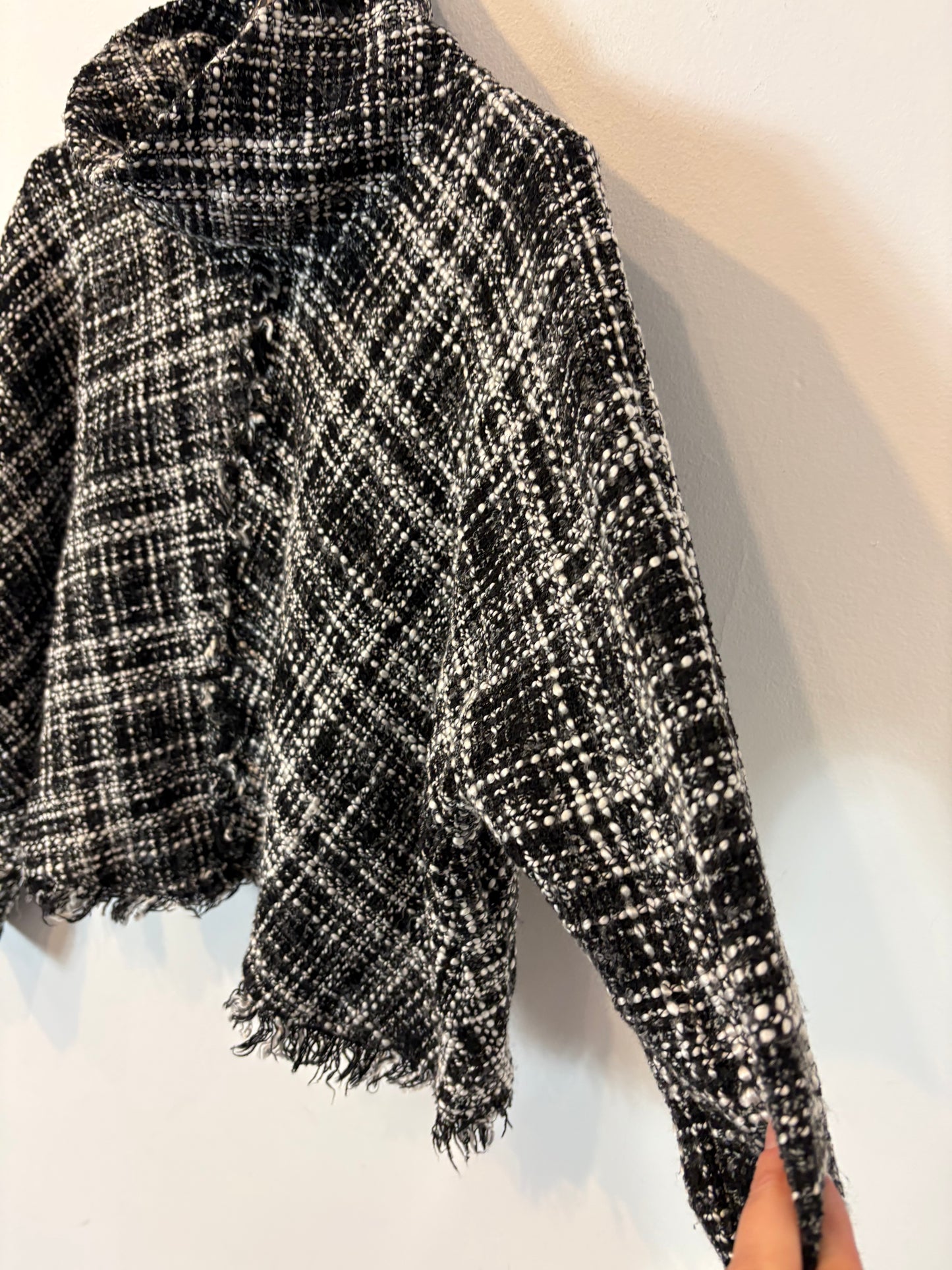 ZARA. Top tweed cropped