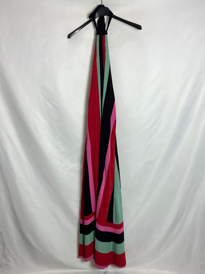 TOUCHE BARNEAIRE. Vestido largo rayas T.l