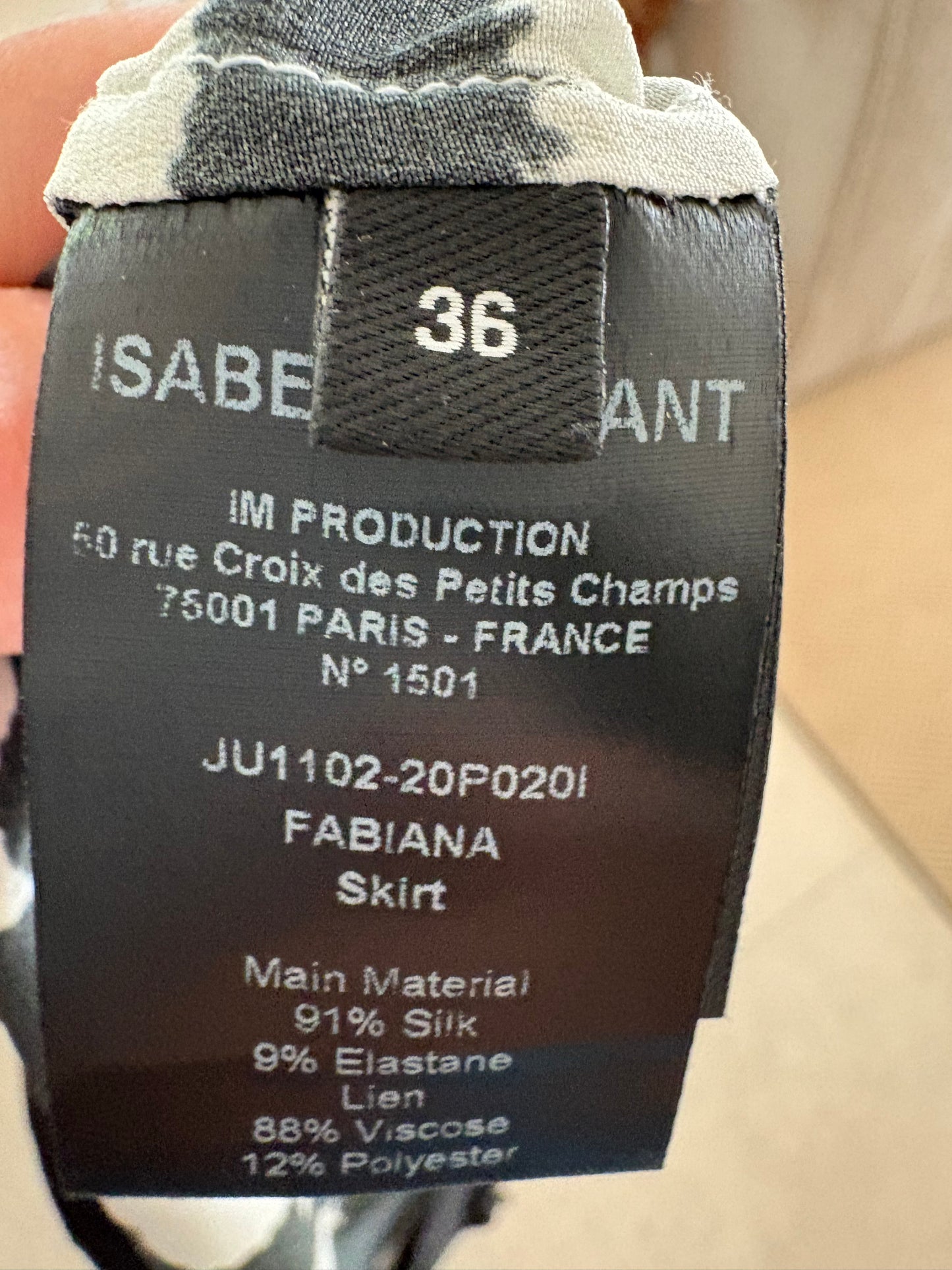 ISABEL MARANT. Animal print silk skirt, size 36