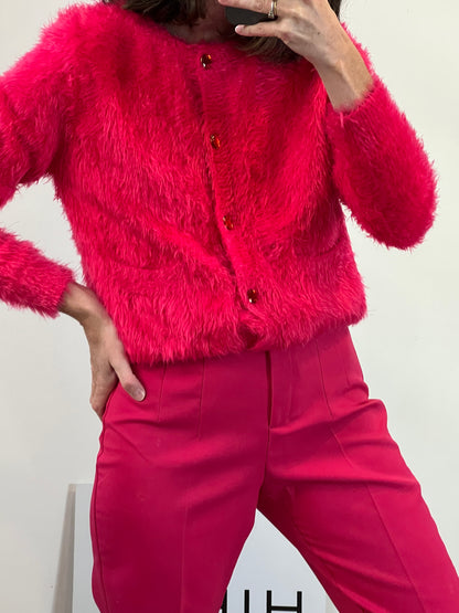 AMEÉ. Sleeveless fringed sweater S.(s)