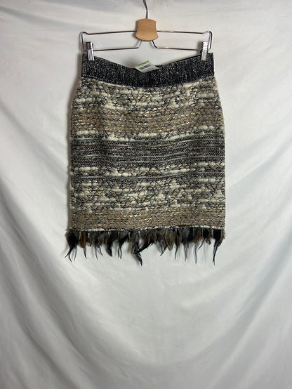 MANGO. Textured knit skirt Tl