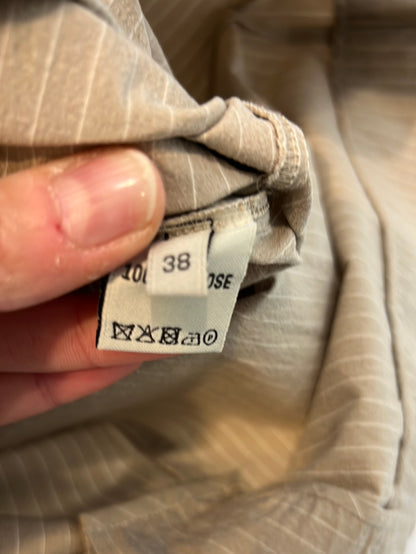 CORTANA. Beige striped pencil skirt. Size 36