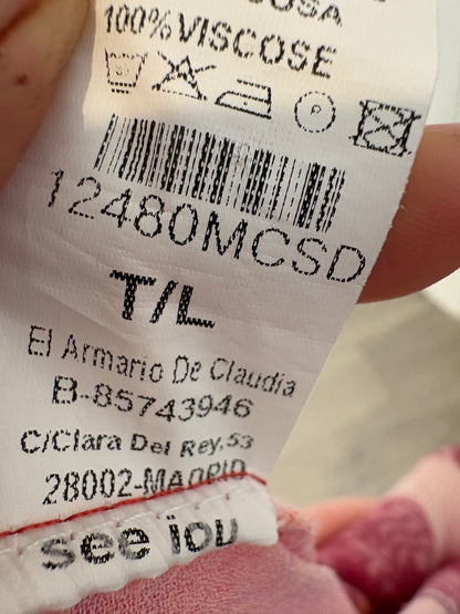 JUAN AVELLANEDA. Vestido largo estampado