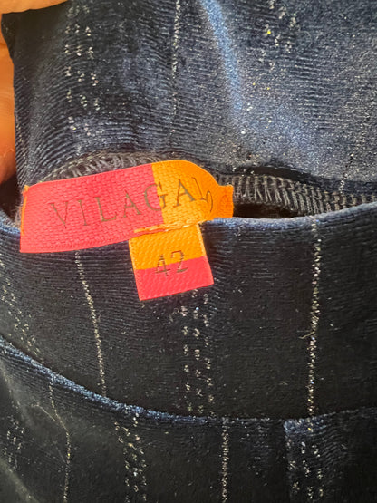 VILAGALLO. Pantalón ancho terciopelo  T.42