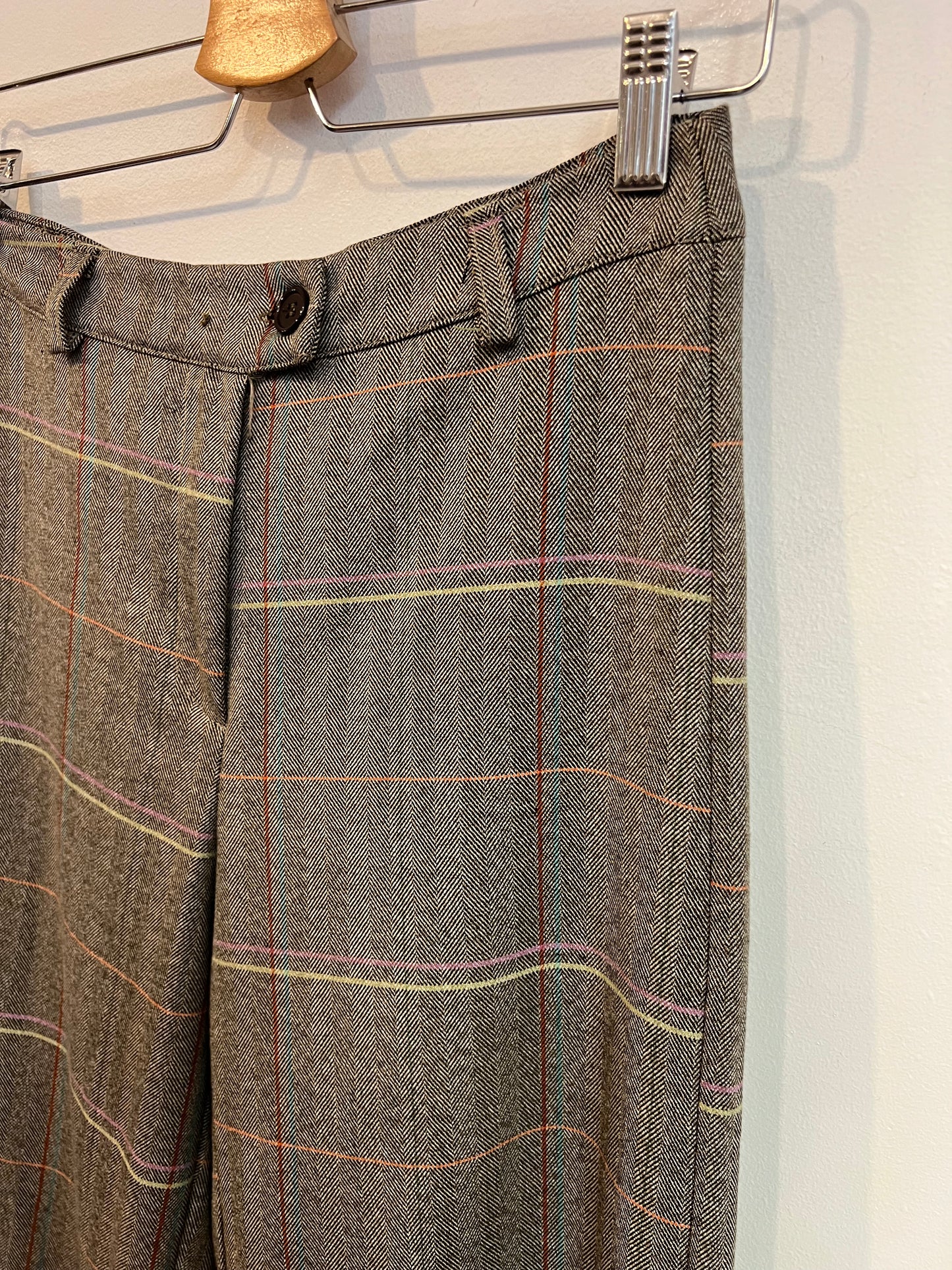 PEQUEÑA MOMA. Total look pantalón y chaleco cuadros. T S/M