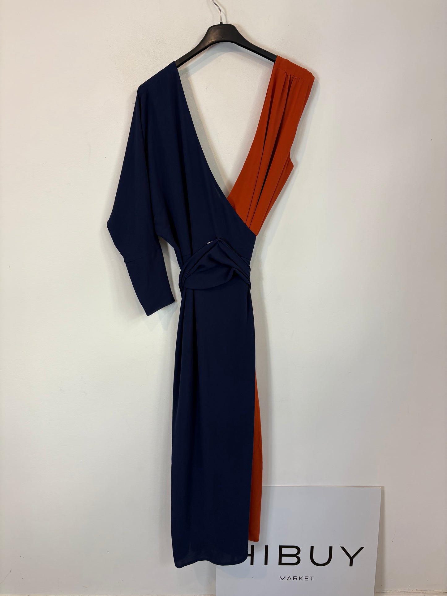 BIMANI. Vestido bicolor asimétrico T.m