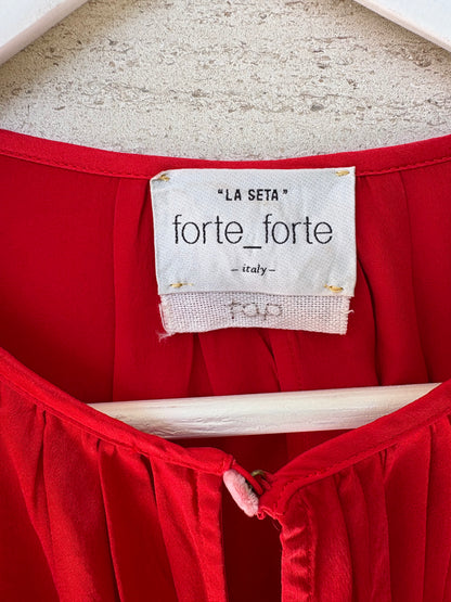 FORTE FORTE. Top rojo seda. T 0 (xs/s)