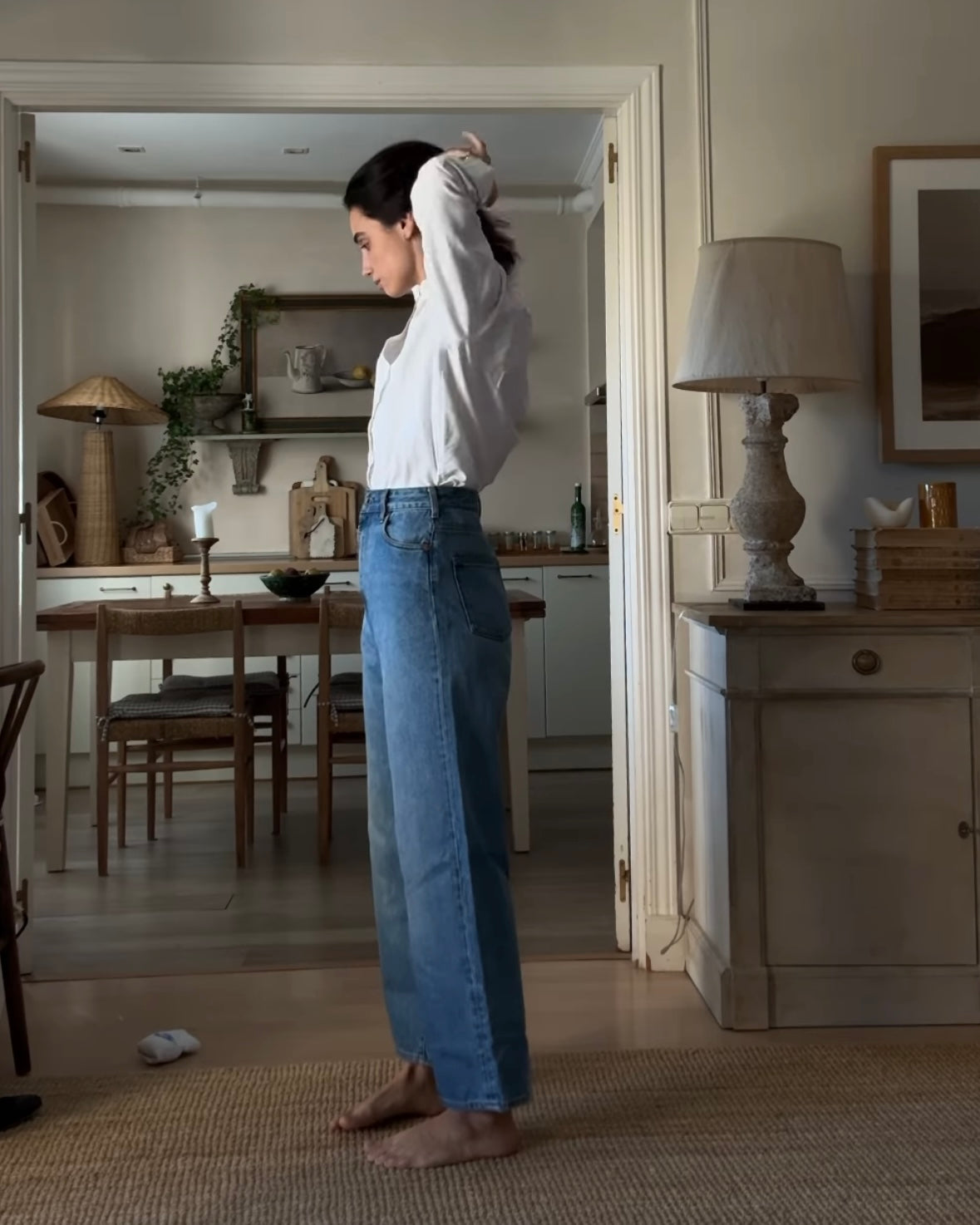 BELLEROSE. Pantalón denim ancho T.36