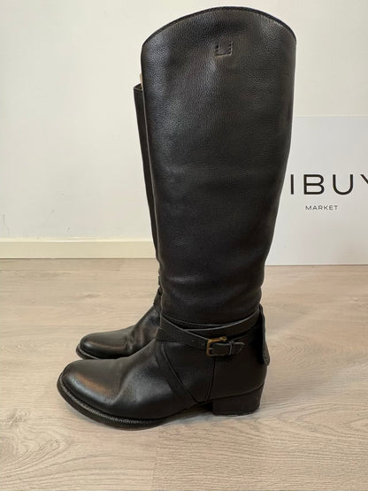 MASSIMO DUTTI. Botas altas piel camperas. T 40