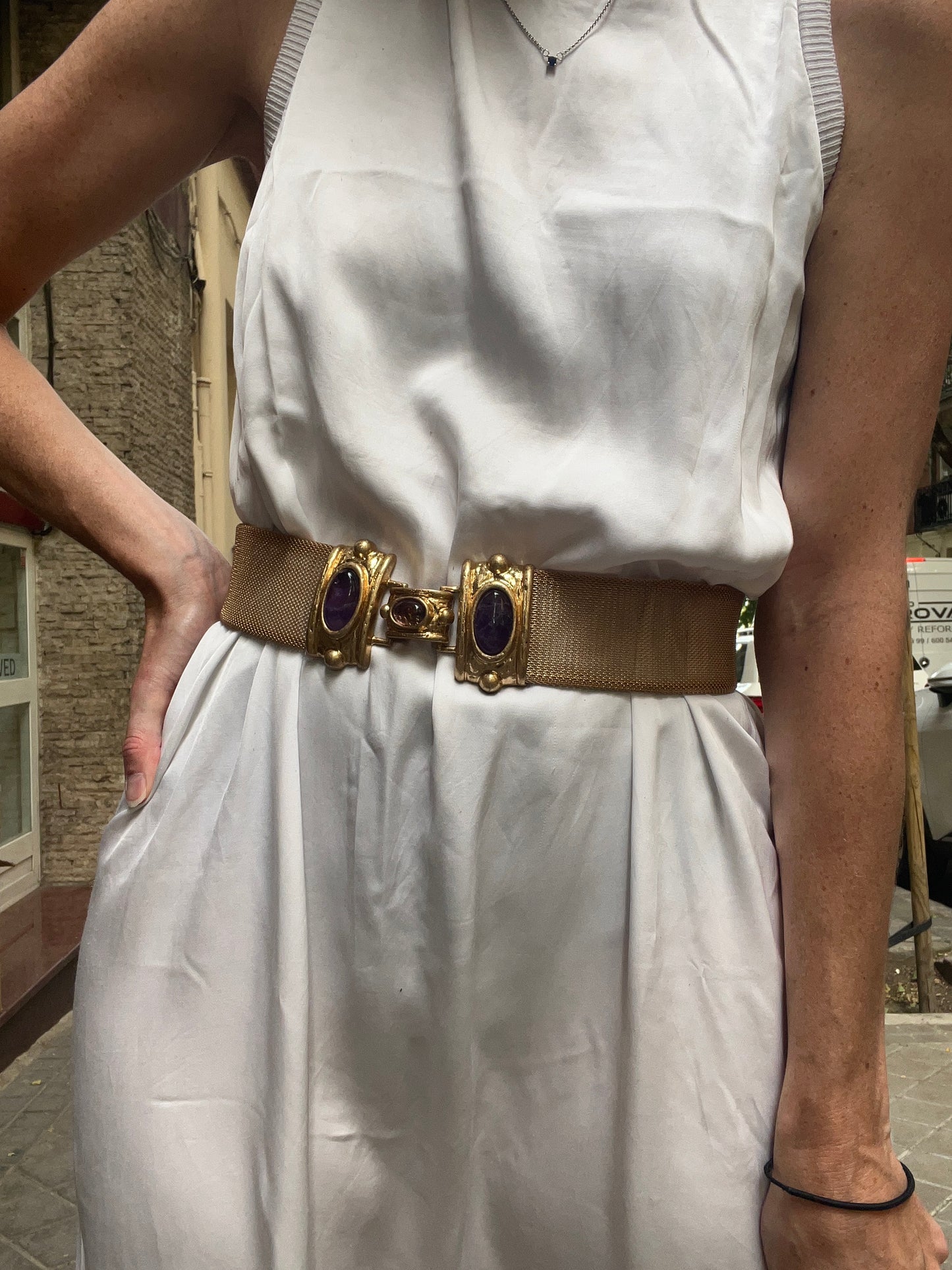 OTHERS. Golden sash with stones