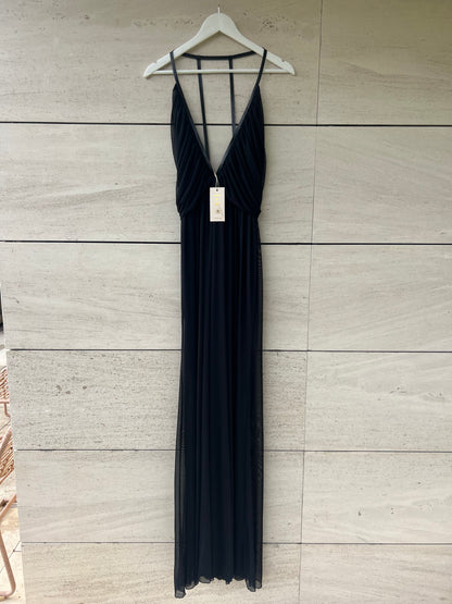 JARDINVUE. Vestido largo gasa doble capa. T M