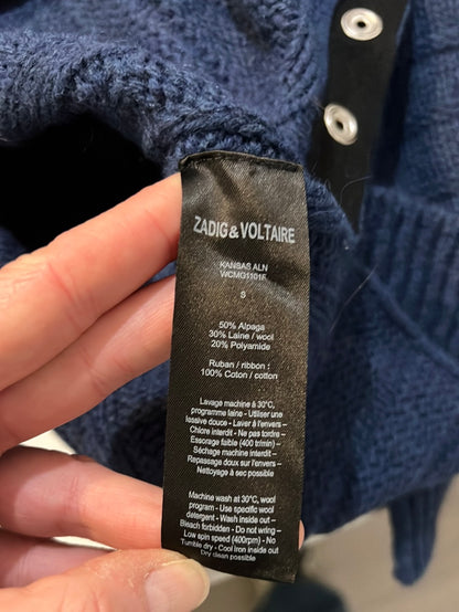 ZADIG&VOLTAIRE. Jersey azul aberturas