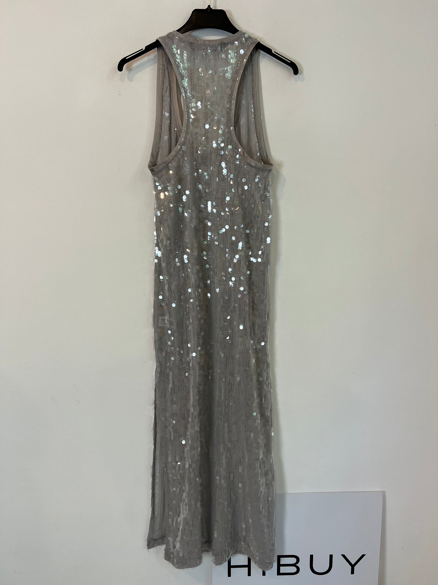 ZARA. Vestido largo lentejuelas T.xs