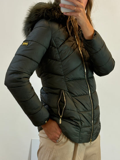 BARBOUR. Plumas verde capucha. T S