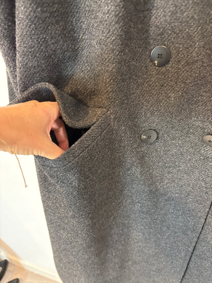 ZARA. Abrigo largo gris marengo