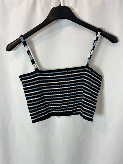 SHEIN. Ribbed Striped Crop Top. TS