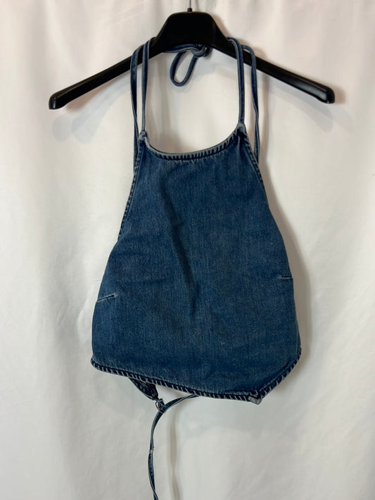 ZARA. Knotted denim top. TS