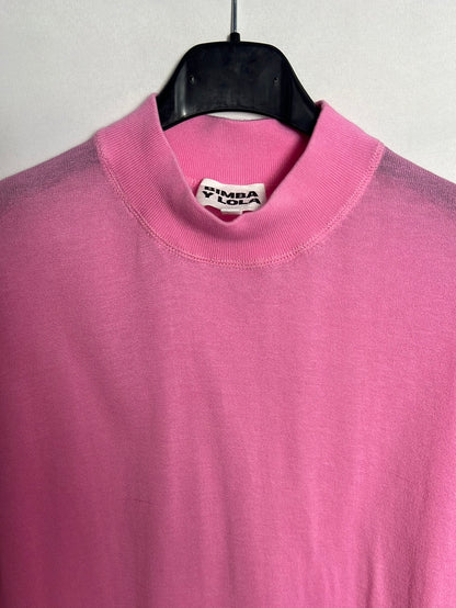 BIMBA Y LOLA. Pink fine turtleneck sweater. TL