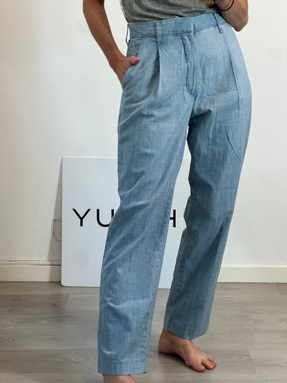 MASSIMO DUTTI. Pantalón denim fluido. T 34